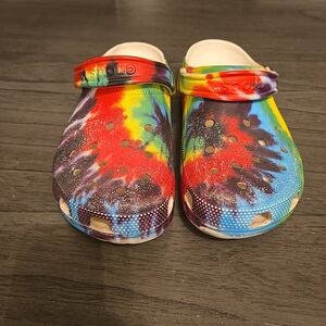 CROCS Kids Colorful Tie-Dye Sandals